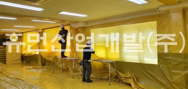 천안봉서초등학교 급식실 석면철거공사 현장 사진 2